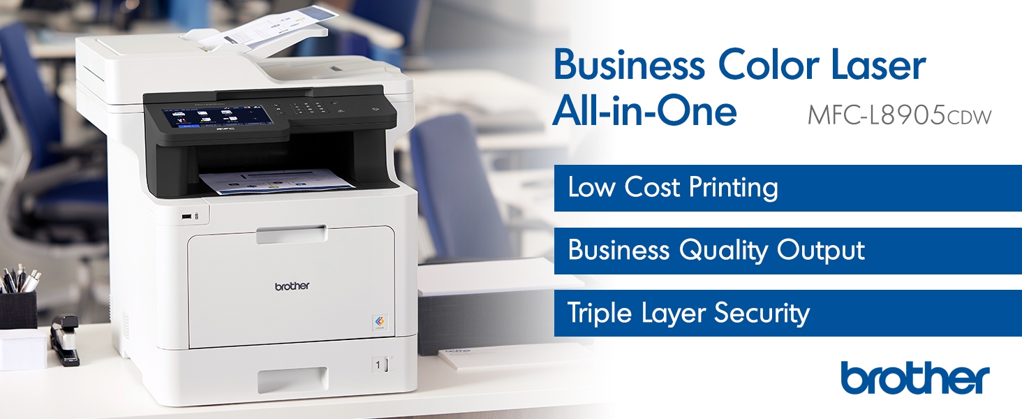 Brother MFCL8905CDW Business Color Laser All-in-One: Low Cost, Business Output, Advanced Security
